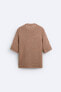 Textured knit t-shirt