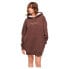 Фото #1 товара SUPERDRY Luxe Metallic Logo Hood Long Sleeve Short Dress