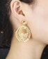 ფოტო #3 პროდუქტის Gold-Tone Flower Hoop Earrings
