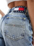 Фото #5 товара Tommy Jeans ultra high rise tapered mom jeans with knee rips in light wash