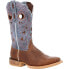 Durango Lady Rebel Pro Square Toe Cowboy Womens Blue, Brown, Purple Casual Boot