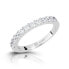 Sparkling silver ring with zircons M13087