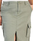 ფოტო #1 პროდუქტის Plus Size Cargo Maxi Skirt