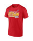Фото #4 товара Men's Red Kansas City Chiefs 2022 AFC West Division Champions Big and Tall Divide and Conquer T-shirt