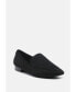 JULIA Womens Black Suede Semi Casual Loafers