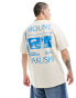 Фото #4 товара ONLY & SONS oversized t-shirt with mountain back print in beige