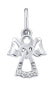 Фото #1 товара Silver pendant with clear zircons Angel MW2233P