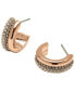 18K Gold-Plated Crystal Hoop Earrings