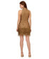 ფოტო #2 პროდუქტის Women's Embellished Halter Fringe-Hem Dress