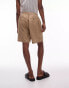 Фото #4 товара Topman co-ord linen shorts in stone