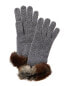 Фото #1 товара Перчатки из кашемира Phenix серого цвета - женские