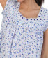 Women's Printed Cap-Sleeve Nightgown