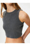 Топ Koton Crop Bike Neck Ribbed Gradient