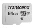 Фото #1 товара Transcend microSD Card SDHC 300S 64GB - 64 GB - MicroSDXC - Class 10 - NAND - 95 MB/s - 25 MB/s
