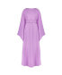 Women's Crepe Boat Neck Belt Detail Shawl Gown