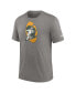 Фото #3 товара Men's Heather Charcoal Green Bay Packers Rewind Logo Tri-Blend T-shirt