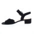 Фото #3 товара Gabor 8-1742-17 Womens Black Suede Hook & Loop Strap Heels Shoes