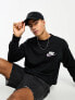 Фото #1 товара Nike Club fleece crew neck sweatshirt in black