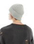 Tommy Jeans ribbed flag logo beanie in grey