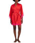 Фото #1 товара Women's Lace-Trim Wrap Robe, Created for Macy's