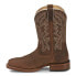 Фото #3 товара Justin Boots Frontier 11 Inch Guy Wide Square Toe Cowboy Mens Brown Casual Boot