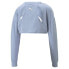 Фото #2 товара Puma Forever Luxe Cloudspun Cropped Crew Neck Sweatshirt Womens Grey 52312918