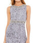 ფოტო #3 პროდუქტის Women's Sequin Gown with Embellished Hemline and Belt