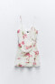 Фото #3 товара Мини-платье с принтом и кружевом ZARA