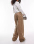 Topshop high waisted chino trouser with utility pockets in sand Бежевый, 38 - фото #3