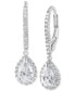 ფოტო #1 პროდუქტის Lab Grown Diamond Pear & Round Halo Leverback Drop Earrings (1-1/4 ct. t.w.) in 14k White, Yellow or Rose Gold