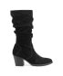 Фото #2 товара Women's Vine Block Heel Almond Toe Narrow Calf Casual Boots