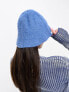 COLLUSION textured fluffy bucket hat in blue