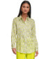 Фото #5 товара Women's Printed Roll-Cuff Button-Front Shirt