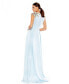 Фото #6 товара Women's Beaded Cap Sleeve V Neck A Line Gown