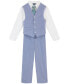 Детский комплект для девочек Nautica Little Boys Pin Cord Machine Washable Vest Set Синий, 4 - фото #3