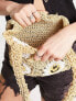 ASOS DESIGN crochet sunny happy face tote bag in natural