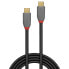 Фото #2 товара Lindy 1m USB 3.2 Type C Cable - 5A PD - Anthra Line - 1 m - USB C - USB C - 10000 Mbit/s - Black - Grey