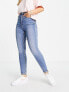 Stradivarius super high waist skinny jean in medium blue