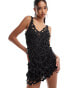 Фото #1 товара ASOS DESIGN embellished open cutwork mini dress in black