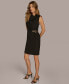 ფოტო #3 პროდუქტის Women's Mock-Neck Shift Dress