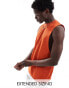 Фото #1 товара ASOS DESIGN relaxed tank vest in orange sporty mesh