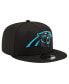 Фото #3 товара Бейсболка-снепбэк New Era мужская черная Carolina Panthers Basic 9FIFTY