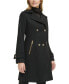 Фото #3 товара Women's Petite Notched-Collar Double-Breasted Cutaway Coat