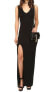 Фото #1 товара CLAYTON Women's Black Adrian maxi long slit Dress Sz L 134191