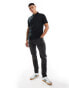 Фото #1 товара Polo Ralph Lauren icon logo pima cotton polo custom fit in black