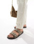 Фото #1 товара schuh Santiago footbed sandals in taupe suede