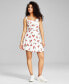 ფოტო #1 პროდუქტის Women's Floral-Print Tie-Strap Dress