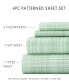 Фото #9 товара The Timeless Classics by Home Collection Premium Ultra Soft Pattern 4 Piece Bed Sheet Set - Cal King