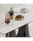 Фото #2 товара Sintered Stone Composite Glass Top Dining Table