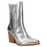 Фото #2 товара Chinese Laundry Cali Metallic Pull On Booties Womens Silver Casual Boots BCSE11P